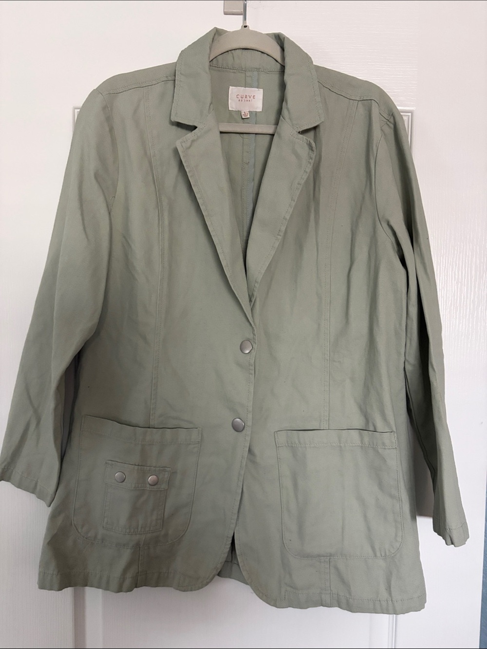 Pure Collection Light Sage Green Utility Blazer